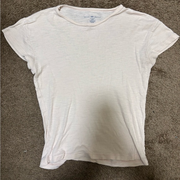 Brandy Melville Light Cream Short Sleeve Tee - Picture 1 of 3